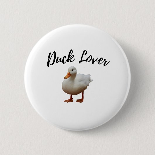 Badge Rond 5 Cm Canard blanc mou (Devant)