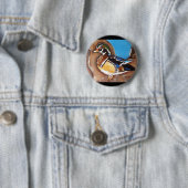 BADGE ROND 5 CM CANARD BRANCHU (En situation)