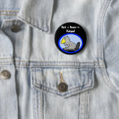 Badge Rond 5 Cm Canard + Castor = ornithorynque ! (En situation)