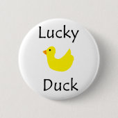 Badge Rond 5 Cm Canard chanceux (Devant)
