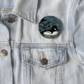 Badge Rond 5 Cm Canard de Goldeneye (En situation)