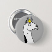 Badge Rond 5 Cm Canard de lama de lama… ? (Devant & derrière)