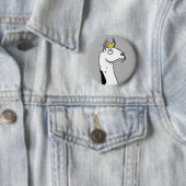 Badge Rond 5 Cm Canard de lama de lama… ? (En situation)