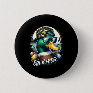 Badge Rond 5 Cm Canard De Pâques Mallard La Chasse Est Sur Le Camo
