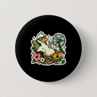 Badge Rond 5 Cm Canard d'été drôle Mode de vacances relaxantes Tro