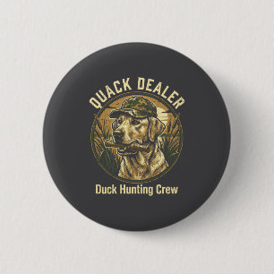 Badge Rond 5 Cm Canard drôle de chasse au canard Labrador Retrieve