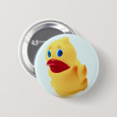 Badge Rond 5 Cm Canard en caoutchouc adorable (Devant & derrière)