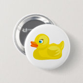 Badge Rond 5 Cm Canard en caoutchouc jaune (Devant & derrière)