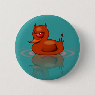 Badge Rond 5 Cm Canard en caoutchouc mauvais
