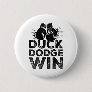 Badge Rond 5 Cm Canard Esquive Gagne Boxeur Sports Force Gym Athlè