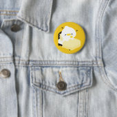 Badge Rond 5 Cm Canard fatigué mignon (En situation)