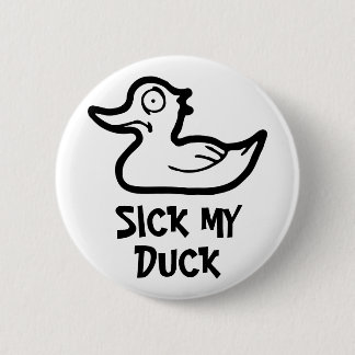 Badge Rond 5 Cm Canard malade
