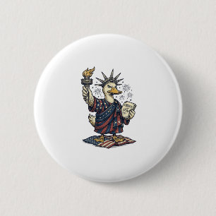 Badge Rond 5 Cm Canard patriotique 4 juillet T-Shirt vintage Desig