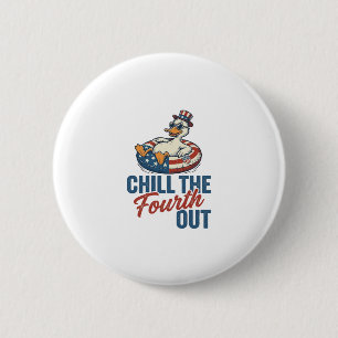 Badge Rond 5 Cm Canard patriotique maillot de bain flottant pour l