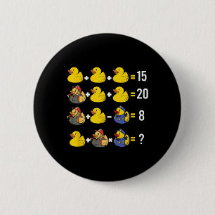 Badge Rond 5 Cm Canard Quiz sur l'ordre des opérations Canard en c