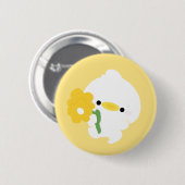 Badge Rond 5 Cm Canard Romantique Mignon (Devant & derrière)