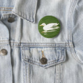 Badge Rond 5 Cm Canard sur le bouton d'eau (En situation)