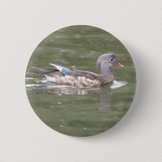 Badge Rond 5 Cm Canard sur le lac Button (Devant)