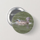 Badge Rond 5 Cm Canard sur le lac Button (Devant & derrière)