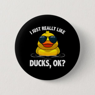 Badge Rond 5 Cm Canards cool Pour Hommes Femmes Amateurs De Canard