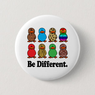 Badge Rond 5 Cm Canards Différents