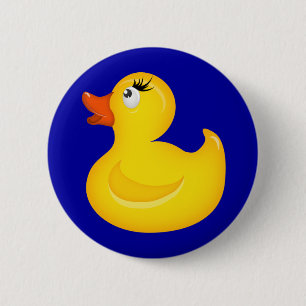 Badge Rond 5 Cm Canards jaunes en caoutchouc