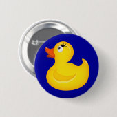 Badge Rond 5 Cm Canards jaunes en caoutchouc (Devant & derrière)