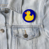 Badge Rond 5 Cm Canards jaunes en caoutchouc (En situation)
