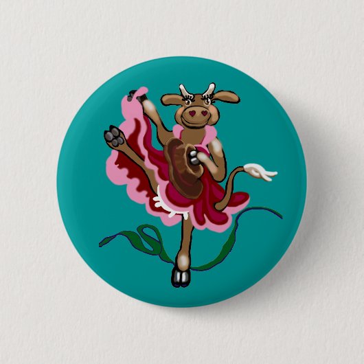 Badge Rond 5 Cm Cancan cowgirl (Devant)