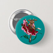 Badge Rond 5 Cm Cancan cowgirl (Devant & derrière)