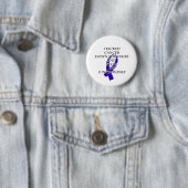 Badge Rond 5 Cm Cancer Bully (ruban bleu foncé) (En situation)