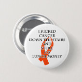 Badge Rond 5 Cm Cancer Bully (Ruban orange) (Devant & derrière)