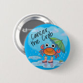 Badge Rond 5 Cm cancer Crab zodiac constellation étoile (Devant & derrière)