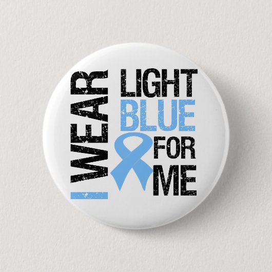 Badge Rond 5 Cm Cancer de la prostate Ruban bleu clair pour moi (Devant)