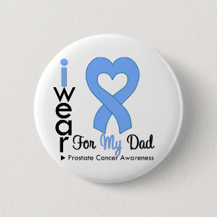 Badge Rond 5 Cm Cancer de la prostate Ruban cardiaque PDA