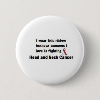 Badge Rond 5 Cm Cancer de la tête et du cou