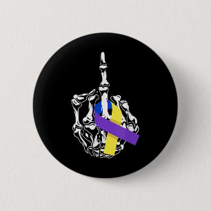 Badge Rond 5 Cm Cancer de la vessie Cancer du doigt moyen Cancer d