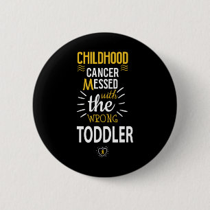 Badge Rond 5 Cm Cancer de l'enfance embrouillé avec le faux Prix T