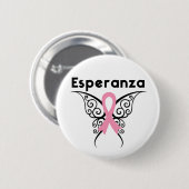 Badge Rond 5 Cm Cancer de Mama - Esperanza (Devant & derrière)