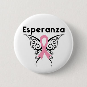 Badge Rond 5 Cm Cancer de Mama - Esperanza