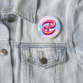 Badge Rond 5 Cm Cancer de signe de zodiaque (En situation)