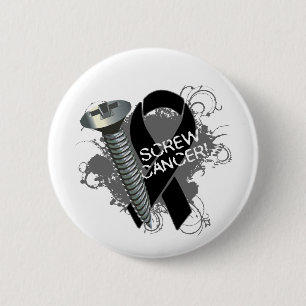 Badge Rond 5 Cm Cancer de vis - cancer de la peau grunge