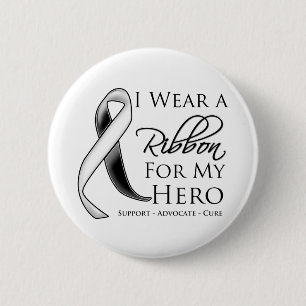 Badge Rond 5 Cm Cancer du Carcinoïde Je porte un ruban pour mon hé