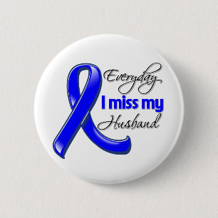 Badge Rond 5 Cm Cancer du colon quotidien de Mlle My Husband d'I