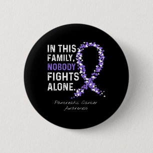 Badge Rond 5 Cm Cancer Du Pancréas Dans Cette Famille Personne Ne 