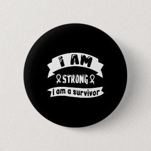 Badge Rond 5 Cm Cancer Du Pancréas Je Suis Fort Je Suis Survivant