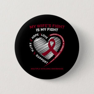 Badge Rond 5 Cm Cancer du sang de la femme La lutte de ma femme co