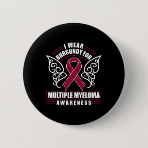 Badge Rond 5 Cm Cancer du sang Je porte le bordeaux pour le myélom