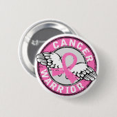 Badge Rond 5 Cm Cancer du sein du guerrier 14c (Devant & derrière)