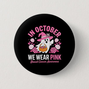 Badge Rond 5 Cm Cancer Du Sein Femmes Halloween En Octobre Nous Po